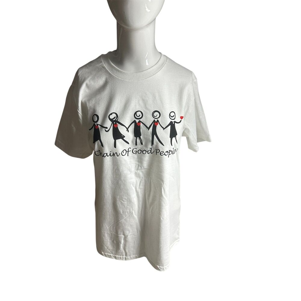 Chain of Good People ™ Unisex T-Shirt Crew Neck Sz L Short Sleeves Cotton NWT